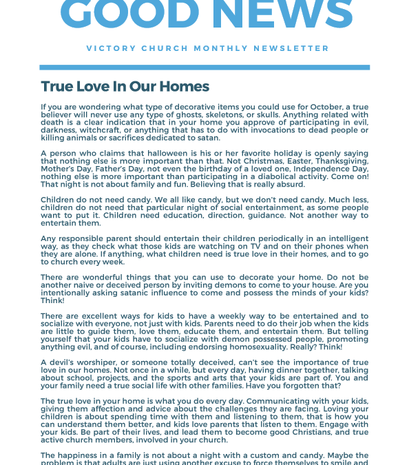“Good News” – October, 2023